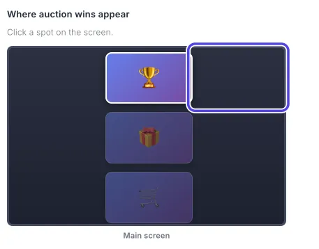 The picture of the screen with three small popup cards stacked down the middle, and the top right corner of the screen circled.